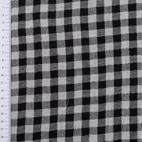 Musselin Stoff Double Gauze Doubleface Vichy Karo schwarz weiß 1,30m Breite