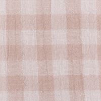 Musselin Stoff Double Gauze Doubleface Vichy Karo beige weiß 1,30m Breite