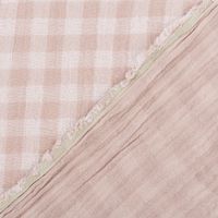 87134-Musselin-Stoff-Double-Gauze-Doubleface-Vichy-Karo-beige-weiss-1-30m-Breite-87134-07.jpg Musselin Stoff Double Gauze Doubleface Vichy Karo beige weiß 1,30m Breite