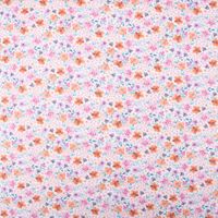 Baumwollstoff Popeline Digitaldr. FLOWERS Blumen weiß bunt 1,45m breit