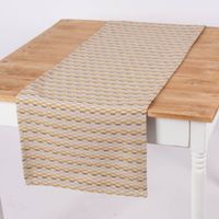 87184-Tischlaeufer-Mira-Hexagon-beige-gelb-40x160cm-von-SCHoeNER-LEBEN--DSC-6877.jpg Tischläufer Mira Hexagon beige gelb 40x160cm von SCHÖNER LEBEN.