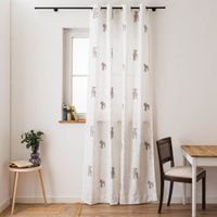 Vorhang Kinderzimmer Black Sheep Schäfchen weiß grau 140x 245cm (BxH) mit Ösen ganz