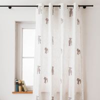 Vorhang Kinderzimmer Black Sheep Schäfchen weiß grau 140x 245cm (BxH) oder Wunschmaß von SCHÖNER LEBEN.