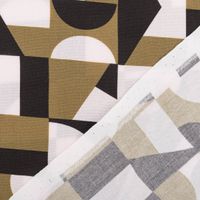 Viskose Stoff für Bekleidung geometrisch abstrakt schwarz grün weiß 1,5m Breite