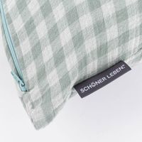Kissenhülle Musselin Vichy Karo mintgrün weiß von SCHÖNER LEBEN. Label