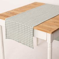 87256-Tischlaeufer-Musselin-Vichy-Karo-mintgruen-weiss-40x160cm-von-SCHoeNER-LEBEN--DSC-8172.jpg Tischläufer Musselin Vichy Karo mintgrün weiß 40x160cm von SCHÖNER LEBEN.