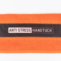 87316-Badetuch-aus-Baumwolle-Anti-Stress-Handtuch-orange-schwarz-weiss-70x140cm-von-La-Vida-87316-04.jpg HAndtuch mit Banderole Anti stress handtuch orange detail Banderole