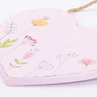 dekohänger Herzform Blumige momente rosa bunt schräge ansicht