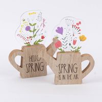 Dekofigur Gießkanne mit Blumen 2 Varianten