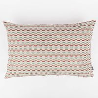 Kissenhülle Hexagon beige rot türkis von SCHÖNER LEBEN. 40x60