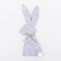 87394-Eierwaermer-Hase-aus-Polyesterfilz-in-hellgrau-dunkelgrau-oder-beige-8-5x22cm-114306-01.jpg Eierwärmer in Hasenform aus hellgrauem Filz mit abstehendem SChwanz