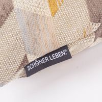 Kissenhülle Mira Rechtecke schräg beige braun gelb von SCHÖNER LEBEN. Label