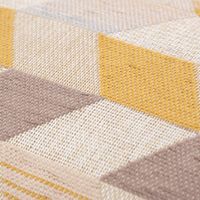 Kissenhülle Mira Rechtecke schräg beige braun gelb von SCHÖNER LEBEN. Stoff