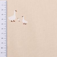 87466-Baumwollstoff-Popeline-Stoff-Gaense-beige-weiss-1-45m-Breite-87466-05.jpg Baumwollstoff Popeline Stoff Gänse beige weiß 1,45m Breite