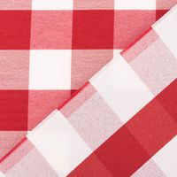 Dekostoff Karos rot weiß 140cm Breite