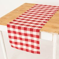 Tischläufer Karos rot weiß 40x160cm von SCHÖNER LEBEN.