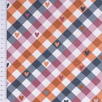 87516-Flanell-Stoff-aus-Baumwolle-Karo-Herzen-blau-braun-lila-1-45m-Breite-87516-05.jpg Flanell Stoff aus Baumwolle Karo Herzen blau braun lila 1,45m Breite
