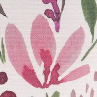 Baumwollstoff Dekostoff Halbpanama Digitaldruck Aquarell Blumen weiß rosa grün 1,40m Breite