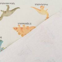 Baumwollstoff Dekostoff Halbpanama Digitaldruck Dinosaurier mintgrün bunt 1,40m Breite