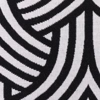 Jacquard Stoff Dekostoff Doubleface Monza Art Déco schwarz weiß 2,80m Breite