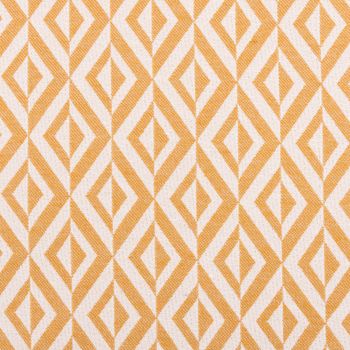 Jacquard Stoff Dekostoff Doubleface Monza Art Déco ockergelb weiß 2,80m Breite