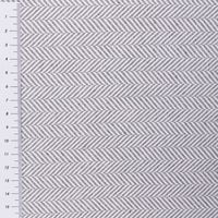 Jacquard Stoff Dekostoff Doubleface Miseno Fischgrät hellgrau 2,80m Breite
