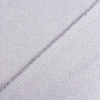 Jacquard Stoff Dekostoff Doubleface Miseno Fischgrät hellgrau 2,80m Breite