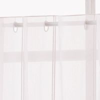 Scheibengardinen Meterware nähfrei Stickerei Voile Blumen weiß 45cm Höhe