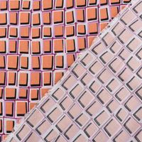 Viskose Stoff Radiance für Bekleidung ABSTRACT Kästchen lachs violett 1,4m Breite