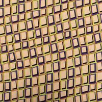 Viskose Stoff Radiance für Bekleidung ABSTRACT Kästchen beige grün 1,4m Breite