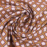 Baumwollstoff Popeline Fine Poplin GEOMETRIC Retro Trellis ecru grün 1,45m Breite