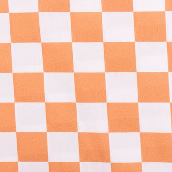 Baumwollstoff Popeline Fine Poplin Karo groß offweiß orange 1,45m Breite