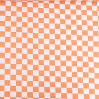 Baumwollstoff Popeline Fine Poplin Karo groß offweiß orange 1,45m Breite