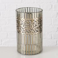 87701-2er-Set-Windlicht-aus-Glas-Mosaik-silber-13-5-und-20cm-hoch-Einzelbild-S7pVdGSX-large.jpg Windlicht aus Glas im Mosaikmuster silber groß