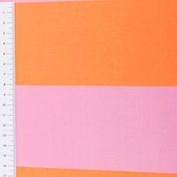 Baumwollstoff Dekostoff Halbpanama Digitaldruck Streifen orange pink 1,40m Breite