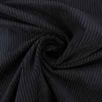 Cord Polsterstoff mit Fleckschutz Capri uni schwarz 1,45m Breite