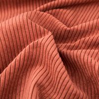 Cord Polsterstoff mit Fleckschutz Capri uni terracotta-braun 1,45m Breite