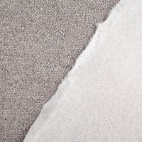 Boucle Polsterstoff mit Fleckschutz Petproof Doha uni grau 1,45m Breite