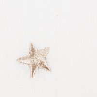 Musselin Stoff Double Gauze STARS Stickerei Sterne Mond weiß 1,35m Breite