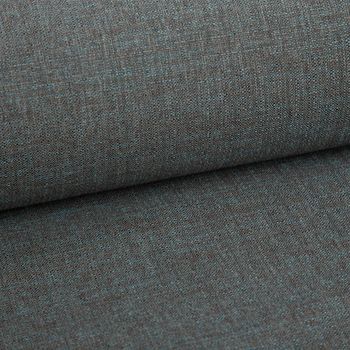 Polsterstoff Outdoorstoff Olefina mit Fleckschutz uni Struktur braun türkis 1,45m Breite