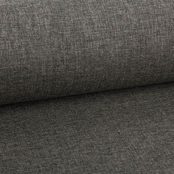 Polsterstoff Outdoorstoff Olefina mit Fleckschutz uni Struktur dunkelgrau-braun 1,45m Breite