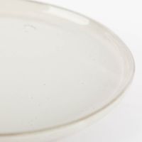 Dessertteller in handgetöpferter Optik grau