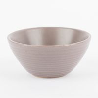 kleine schale in taupe mit linienrelief