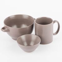 87847-Tasse-aus-Keramik-weiss-beige-oder-taupe-320ml-IMG-KW20-080.jpg Tasse mit kleiner Schale und Müslischale in taupe