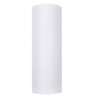 87893-Deko-Tischband-Tuell-einfarbig-weiss-glitzernd-0-15x9m-TIUG15-008-02-S.jpg Deko Tischband Tüll einfarbig weiß glitzernd 0,15x9m