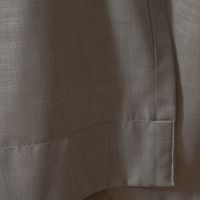 Saumdetail von Gardine mit Smok-Schlaufenband Leinenstruktur salbeigrün in 245cm oder Wunschlänge von SCHÖNER LEBEN.