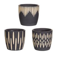 88050-Blumentopf-3er-Set-Boho-Keramik-schwarz-8x7-5cm-von-Sass-und-Belle-CHU031-A.jpg Mini 3er Set Blumentöpfe im Boho Style von Sass & Belle