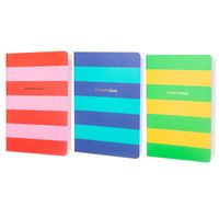 Sass & Belle Notizbuch liniert Bright Ideas DIN A5 rot grün oder blau nebeneinander