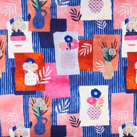 88184-Canvas-Stoff-Nerida-Hansen-Tossed-Vases-Sky-Blue-blau-rosa-1-40m-Breite-IMG-KW24-127.jpg Canvas Stoff Nerida Hansen Tossed Vases Sky Blue blau rosa 1,40m Breite