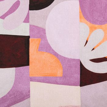 Canvas Stoff Nerida Hansen Abstract Lilac lila orange 1,40m Breite